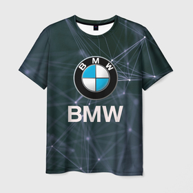 Мужская футболка 3D с принтом БМВ   BMW   Абстракция в Курске, 100% полиэфир | прямой крой, круглый вырез горловины, длина до линии бедер | bmw | bmw performance | m | motorsport | performance | бмв | моторспорт