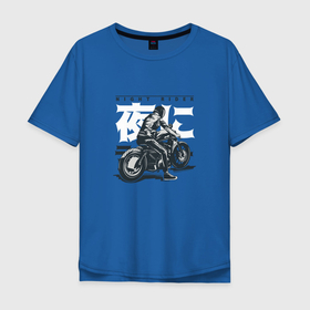 Мужская футболка хлопок Oversize с принтом Японский мотоциклист | Old Akira Japanese Biker в Екатеринбурге, 100% хлопок | свободный крой, круглый ворот, “спинка” длиннее передней части | Тематика изображения на принте: anime style | gang | japan | oldschool | retro | shotaro kaneda | vintage | акира | банда | в стиле аниме | витнаж | олдскул | ретро | сотаро канеда | старый акира | тетуджин 28 | тецуджин 28 | шикимори | япония