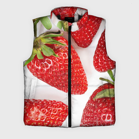 Мужской жилет утепленный 3D с принтом strawberries в Екатеринбурге,  |  | strawberries | еда | клубника | красный | лето | ростислав удача | сад | ягоды