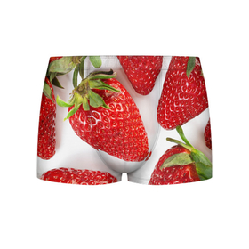 Мужские трусы 3D с принтом strawberries в Курске, 50% хлопок, 50% полиэстер | классическая посадка, на поясе мягкая тканевая резинка | strawberries | еда | клубника | красный | лето | ростислав удача | сад | ягоды