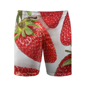 Мужские шорты спортивные с принтом strawberries в Белгороде,  |  | strawberries | еда | клубника | красный | лето | ростислав удача | сад | ягоды