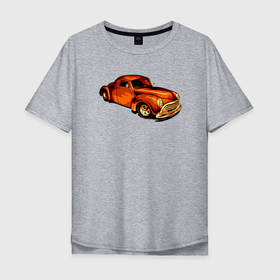 Мужская футболка хлопок Oversize с принтом Классический автомобиль ретро в Белгороде, 100% хлопок | свободный крой, круглый ворот, “спинка” длиннее передней части | авто | автомобиль | машина | ретро | старая машина | тачка