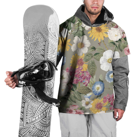 Накидка на куртку 3D с принтом Цветы Красочный Вечерний Узор в Тюмени, 100% полиэстер |  | Тематика изображения на принте: flowers | букет | природа | растение | флора | цветы