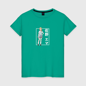 Женская футболка хлопок с принтом Эмма Сано Токийские мстители в Петрозаводске, 100% хлопок | прямой крой, круглый вырез горловины, длина до линии бедер, слегка спущенное плечо | anime | emma sano | tokyo revengers | аниме | анимэ | токийские мстители | эмма сано