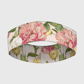 Повязка на голову 3D с принтом Цветы Английские Розы в Курске,  |  | flowers | букет | природа | растение | флора | цветы