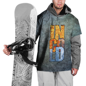Накидка на куртку 3D с принтом IN COLD logo on a gray background в Курске, 100% полиэстер |  | cold | in | in cold | incold | kemerovo | metal | rock | wolf | в холоде | волк | волчий | волчье | дождь | кемерово | метал | металл | рок | солнышко