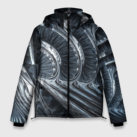 Мужская зимняя куртка 3D с принтом Фрактальный абстрактный паттерн   Броня   Fractal Abstract Pattern   Armor в Санкт-Петербурге, верх — 100% полиэстер; подкладка — 100% полиэстер; утеплитель — 100% полиэстер | длина ниже бедра, свободный силуэт Оверсайз. Есть воротник-стойка, отстегивающийся капюшон и ветрозащитная планка. 

Боковые карманы с листочкой на кнопках и внутренний карман на молнии. | Тематика изображения на принте: abstraction | armor | fractal | metal | pattern | абстракция | броня | металл | паттерн | фрактал