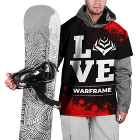 Накидка на куртку 3D с принтом Warframe Love Классика в Белгороде, 100% полиэстер |  | logo | love | paint | warframe | брызги | варфрейм | игра | игры | краска | лого | логотип | символ