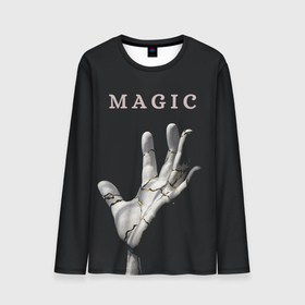 Мужской лонгслив 3D с принтом Магия: рука судьбы (трещины) , 100% полиэстер | длинные рукава, круглый вырез горловины, полуприлегающий силуэт | волшебник | волшебство | гадалка | гадание | карма | колдовство | ладонь | линия | линия жизни | маг | магия | пальцы | предсказание | рука | судьба | хиромантия | хогвардс | эзотерика