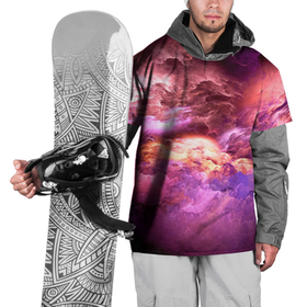 Накидка на куртку 3D с принтом НЕБЕСНЫЙ УРАГАН , 100% полиэстер |  | буря | красочное | оптическая иллюзия | стихия | текстура | фон