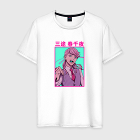 Мужская футболка хлопок с принтом Haruchiyo Sanzu art в Тюмени, 100% хлопок | прямой крой, круглый вырез горловины, длина до линии бедер, слегка спущенное плечо. | anime | haruchiyo sanzu | tokyo revengers | аниме | анимэ | токийские мстители | харутиё сандзу