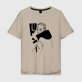 Мужская футболка хлопок Oversize с принтом Ken Ryuuguuji art в Новосибирске, 100% хлопок | свободный крой, круглый ворот, “спинка” длиннее передней части | anime | ken ryuuguuji | tokyo revengers | аниме | анимэ | кэн рюгудзи | токийские мстители