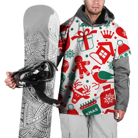 Накидка на куртку 3D с принтом ПРАЗДНИЧНЫЕ НОВОГОДНИЕ ПОДАРКИ в Кировске, 100% полиэстер |  | Тематика изображения на принте: веселье | дед мороз | детские картинки | каникулы | рождество | сладости | текстура | фон
