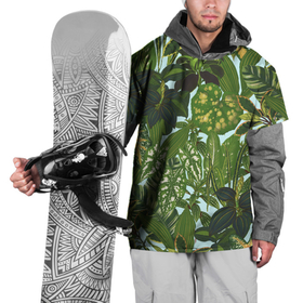 Накидка на куртку 3D с принтом Зеленые Тропические Растения в Тюмени, 100% полиэстер |  | Тематика изображения на принте: flowers | букет | природа | растение | флора | цветы