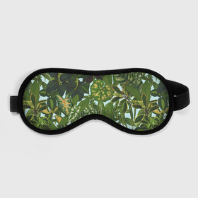 Маска для сна 3D с принтом Зеленые Тропические Растения в Тюмени, внешний слой — 100% полиэфир, внутренний слой — 100% хлопок, между ними — поролон |  | flowers | букет | природа | растение | флора | цветы
