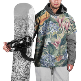 Накидка на куртку 3D с принтом Цветы Лилии и Агапантус в Новосибирске, 100% полиэстер |  | flowers | агапантус | букет | лилии | природа | растение | флора | цветы
