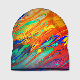 Шапка 3D с принтом Буйство красок   Лето   Riot of colors   Summer , 100% полиэстер | универсальный размер, печать по всей поверхности изделия | abstraction | color | expression | paint | summer | абстракция | краска | лето | цвет | экспрессия