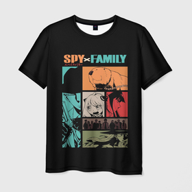 Мужская футболка 3D с принтом SPY X FAMILY   СЕМЬЯ ШПИОНА (ВСЕ) , 100% полиэфир | прямой крой, круглый вырез горловины, длина до линии бедер | anya | anya forger | forger | loid | spy family | spy x family | yor | аниме | аня | аня форджер | йор | лойд | семья | семья шпиона | форджер | шпиона