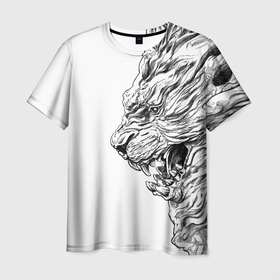 Мужская футболка 3D с принтом LION pride в Белгороде, 100% полиэфир | прямой крой, круглый вырез горловины, длина до линии бедер | Тематика изображения на принте: 