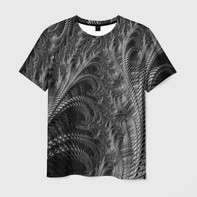 Мужская футболка 3D с принтом Абстрактный фрактальный паттерн   Abstract Fractal pattern в Тюмени, 100% полиэфир | прямой крой, круглый вырез горловины, длина до линии бедер | Тематика изображения на принте: abstraction | fashion | fractal | pattern | texture | абстракция | мода | паттерн | текстура | фрактал