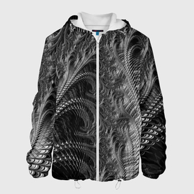 Мужская куртка 3D с принтом Абстрактный фрактальный паттерн   Abstract Fractal pattern в Новосибирске, ткань верха — 100% полиэстер, подклад — флис | прямой крой, подол и капюшон оформлены резинкой с фиксаторами, два кармана без застежек по бокам, один большой потайной карман на груди. Карман на груди застегивается на липучку | abstraction | fashion | fractal | pattern | texture | абстракция | мода | паттерн | текстура | фрактал