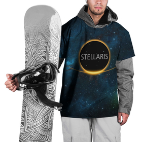 Накидка на куртку 3D с принтом Stellaris  For us all в Екатеринбурге, 100% полиэстер |  | звезды | игра | инопланетяне | космические миры | космос | планеты | стратегии