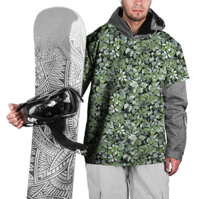 Накидка на куртку 3D с принтом Летний лесной камуфляж в зеленых тонах в Новосибирске, 100% полиэстер |  | Тематика изображения на принте: camouflage | зеленый | камуфляж | листья | милитари | растения