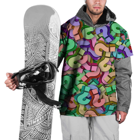 Накидка на куртку 3D с принтом ВОПРОСИТЕЛЬНЫЕ в Тюмени, 100% полиэстер |  | абстракция | вопрос | желтый | загадка | зеленый | знак | игра | оптические иллюзии | цветные