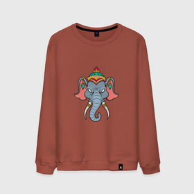 Мужской свитшот хлопок с принтом Индия   Слон , 100% хлопок |  | animals | elephant | india | африка | животные | индия | слон | слоненок | слоник | хобот