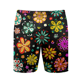 Мужские шорты спортивные с принтом MULTICOLORED FLOWERS в Белгороде,  |  | Тематика изображения на принте: акварель | декоративные | желтый | зеленый | красивая | красный | красочные | разноцветные | розовый | синий | текстура | фиолетовый | цвета | цветной | цветочные | яркий