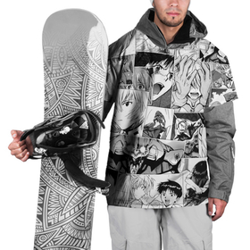 Накидка на куртку 3D с принтом Евангелион паттерн в Кировске, 100% полиэстер |  | anime | aska | eva | evangelion | nerv | аниме | анимэ | аска | ева | евангилион | нерв | роботы | рэй | синдзи | япония