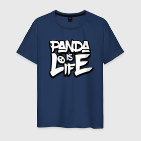 Мужская футболка хлопок с принтом Панды это жизнь в Белгороде, 100% хлопок | прямой крой, круглый вырез горловины, длина до линии бедер, слегка спущенное плечо. | bear | panda | бамбуковый медведь | белый | большая панда | бурый | гризли | зверь | косолапый | медведь | мишка | панда | панда это жизнь | панды | панды это жизнь | топтыгин | хищник