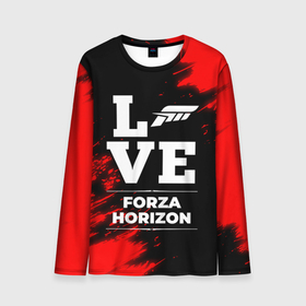 Мужской лонгслив 3D с принтом Forza Horizon Love Классика в Тюмени, 100% полиэстер | длинные рукава, круглый вырез горловины, полуприлегающий силуэт | forza | forza horizon | horizon | logo | love | игра | игры | краска | лого | логотип | символ | форза | хорайзон