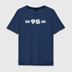 Мужская футболка хлопок Oversize с принтом 95 регион Чечня в Белгороде, 100% хлопок | свободный крой, круглый ворот, “спинка” длиннее передней части | Тематика изображения на принте: 95 rus | 95 регион | грозный | кавказ | чеченская республика | чечня