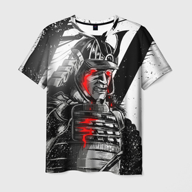 Мужская футболка 3D с принтом Samurai Red в Екатеринбурге, 100% полиэфир | прямой крой, круглый вырез горловины, длина до линии бедер | samurai | аниме | воин | кровь | самурай | солдат | япония | ярость