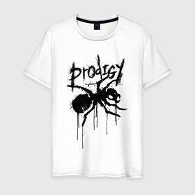 Мужская футболка хлопок с принтом Black paint prodigy в Белгороде, 100% хлопок | прямой крой, круглый вырез горловины, длина до линии бедер, слегка спущенное плечо. | 