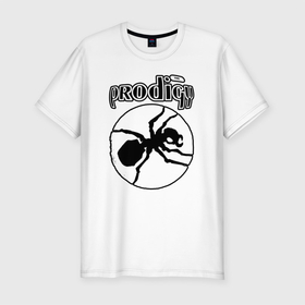 Мужская футболка хлопок Slim с принтом The prodigy ant в Белгороде, 92% хлопок, 8% лайкра | приталенный силуэт, круглый вырез ворота, длина до линии бедра, короткий рукав | Тематика изображения на принте: ant | logo | prodigy | the prodigy | логотип | муравей | продиджи