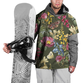 Накидка на куртку 3D с принтом Цветы Винтажные , 100% полиэстер |  | flowers | букет | винтажные | природа | растение | флора | цветы