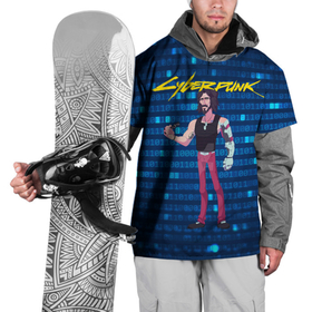 Накидка на куртку 3D с принтом Johnny Cyberpunk  Джонни в Тюмени, 100% полиэстер |  | Тематика изображения на принте: 2077 | cyberpunk | cyberpunk 2077 | jognny | night city | vi | ви | джонни | кибер | киберпанк | найтсити | панк