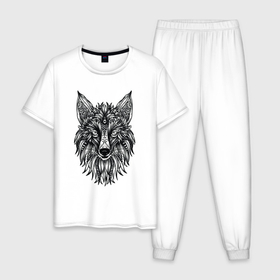 Мужская пижама хлопок с принтом TRIBAL MANDALA FOX | ПЛЕМЕННАЯ ЛИСА МАНДАЛА в Курске, 100% хлопок | брюки и футболка прямого кроя, без карманов, на брюках мягкая резинка на поясе и по низу штанин
 | ethnic | fashion | foxes | foxxy | free | lover | lovers | mandala | style | wild | дикий | иллюстрация | лис | лисёнок | лисица | лисичка | племенной узор | племя | сакральна | свобода | свободный | стиль | трайбал | трибал | этника