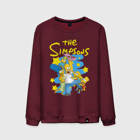 Мужской свитшот хлопок с принтом The Simpsons|Семейка Симпсонов в Санкт-Петербурге, 100% хлопок |  | bart | cartoon | gomer | lisa | simpsons | usa | барт | гомер | лиза | мардж | мультфильм | семья | симпсоны | сша