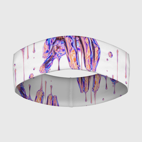 Повязка на голову 3D с принтом liquid hands в Кировске,  |  | 3d | графика | жидкость | иллюзия | кислота | рука | руки