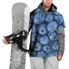 Накидка на куртку 3D с принтом Голубика   фон в Курске, 100% полиэстер |  | голубика | лето | патерн | поляна | текстура | фон | фруктовые | фрукты | ягода | ягодв | ягодные