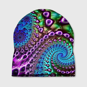 Шапка 3D с принтом Наикрутейший фрактальный паттерн   Авангард    The Coolest fractal pattern   Vanguard , 100% полиэстер | универсальный размер, печать по всей поверхности изделия | abstraction | color | fashion | fractal | neon | pattern | vanguard | абстракция | авангард | мода | неон | паттерн | фрактал | цвет