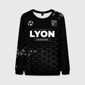 Мужской свитшот 3D с принтом Lyon Champions Uniform в Белгороде, 100% полиэстер с мягким внутренним слоем | круглый вырез горловины, мягкая резинка на манжетах и поясе, свободная посадка по фигуре | club | football | logo | lyon | lyonnais | olympique | клуб | лион | лого | мяч | огонь | пламя | символ | спорт | форма | футбол | футболист | футболисты | футбольный