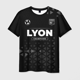 Мужская футболка 3D с принтом Lyon Champions Uniform в Белгороде, 100% полиэфир | прямой крой, круглый вырез горловины, длина до линии бедер | club | football | logo | lyon | lyonnais | olympique | клуб | лион | лого | мяч | огонь | пламя | символ | спорт | форма | футбол | футболист | футболисты | футбольный