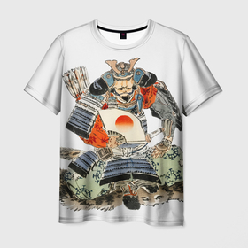 Мужская футболка 3D с принтом Старый самурай в Курске, 100% полиэфир | прямой крой, круглый вырез горловины, длина до линии бедер | japan | samurai | веер | самурай | япония