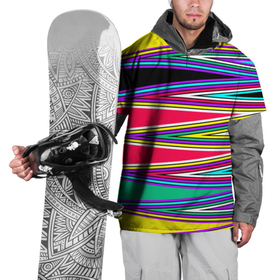Накидка на куртку 3D с принтом Разноцветный радужный полосатый принт в Белгороде, 100% полиэстер |  | Тематика изображения на принте: геометрический | линии | молодежный | полосатый | радужный
