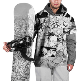 Накидка на куртку 3D с принтом Ванпанчмен паттерн в Санкт-Петербурге, 100% полиэстер |  | Тематика изображения на принте: anime | caped baldy | one punch man | saitama | аниме | анимэ | ванпанчмен | сайтама