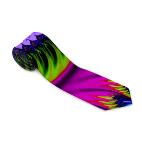 Галстук 3D с принтом Разноцветная неоновая спираль   Абстракция   Multicolored Neon Spiral   Abstraction , 100% полиэстер | Длина 148 см; Плотность 150-180 г/м2 | abstraction | color | fashion | neon | spiral | абстракция | мода | неон | спираль | цвет